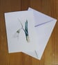 One Snowdrop hand made card