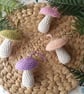 Crochet Hanging Toadstools Mushrooms