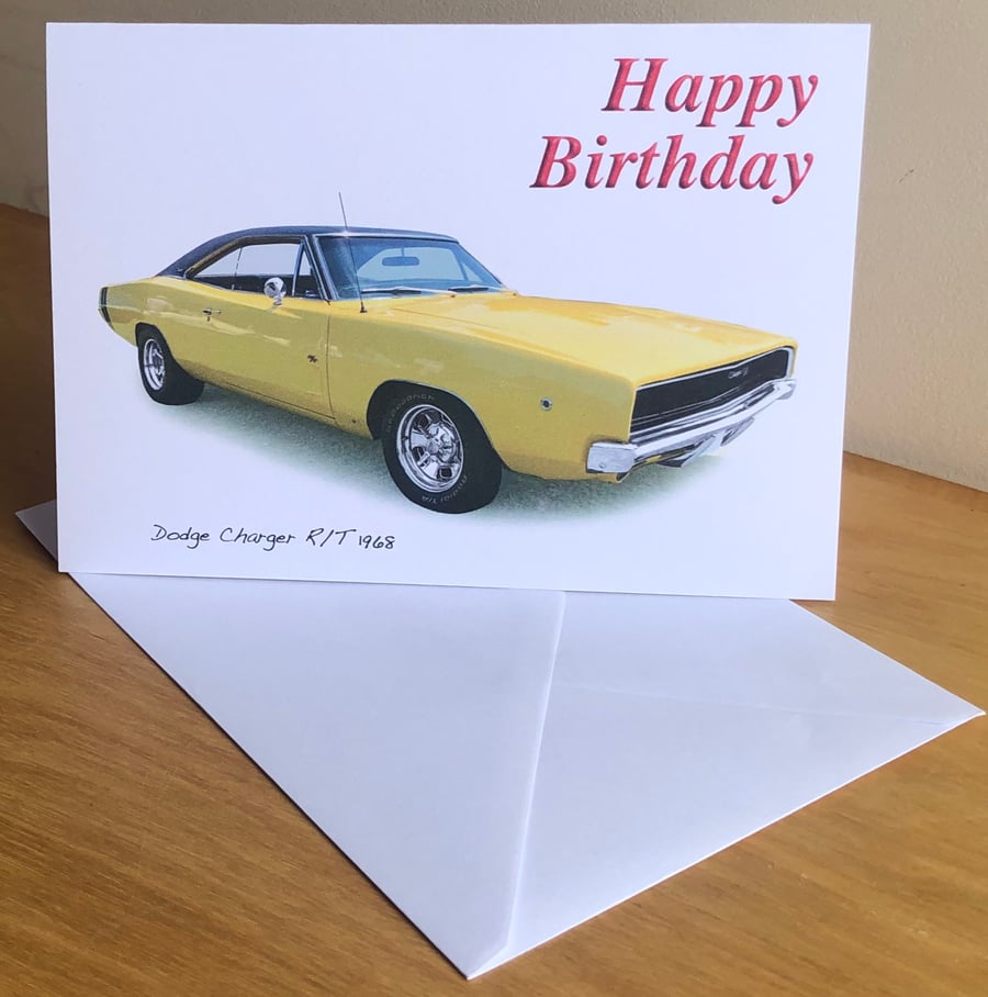 Dodge Charger R-T 1968 -Birthday, Thanksgiving, Anniversary, Retirement or Plain