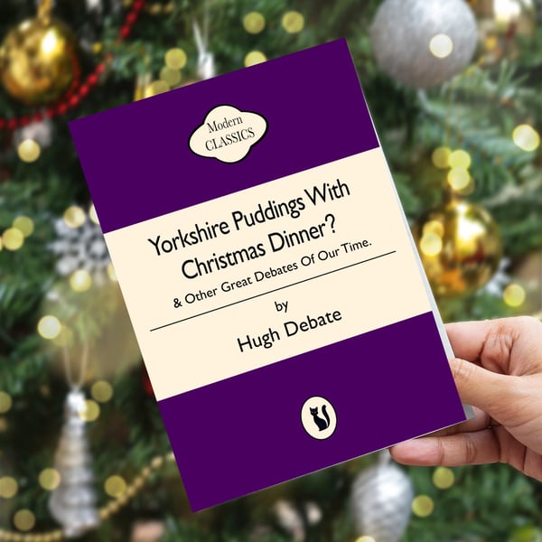 Funny Christmas Card - Yorkshire Puddings Christmas Dinner Debate 