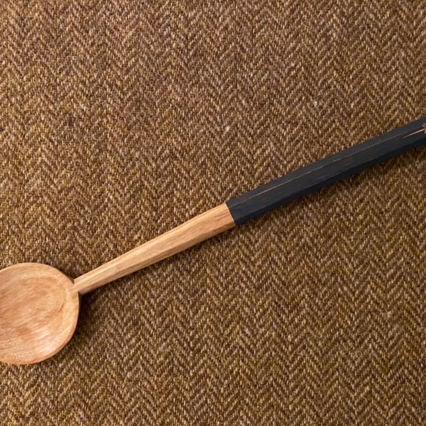 Birch Wood Cooking Spoon- with Christmas Star Motif