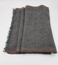 Lush two-tone textured lambswool scarf – Earth - Image 2