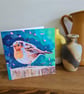 Robin bird painting printed card - Image 2