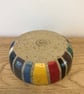 SMALL STRIPED CERAMIC HAND THROWN DISH - Image 4