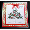 Poinsettia Tree on Tartan (X559)