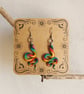 Rainbow Dangly Snake Earrings - Image 5