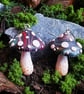 Long Galaxy Mushroom Earrings - Image 2