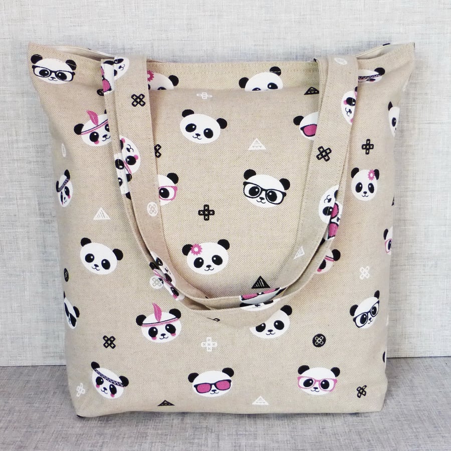  Panda tote bag, shopping bag