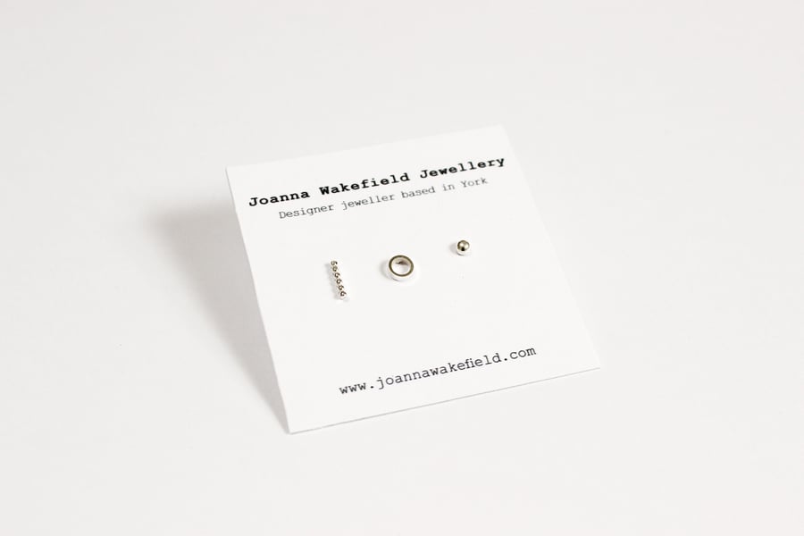 Recycled silver earring trio, set of 3, upcycled, eco friendly