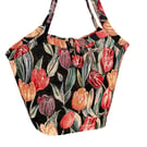 Bucket bag tulips and leaves 