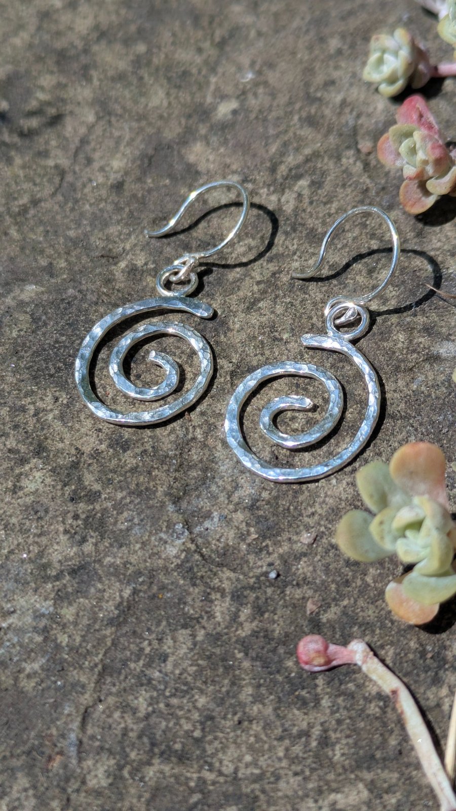 Sterling silver spiral earrings 