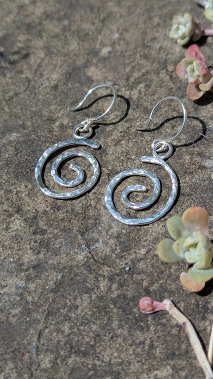 Sterling silver spiral earrings 