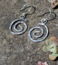 Sterling silver spiral earrings  - Image 1