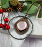 Hanging Decorations, Copper and Striped Dichroic Glass