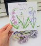 Wildflower hand-painted personalised greetings card - Image 3