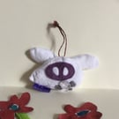 White Wish Bug, Winged Wish Bug with Dandelion Decoration, Nursery
