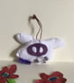 White Wish Bug, Winged Wish Bug with Dandelion Decoration, Nursery - Image 1