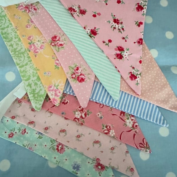 Summer Fabric Bunting, Banner, 
