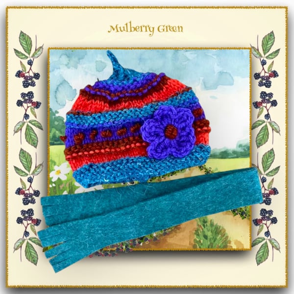 Walk in the Highlands Hat and Scarf Set