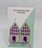 White Dutch Style House Recycled Tin Earrings with Silver - Image 6