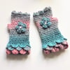 Fingerless gloves. Crochet gloves. Wrist warmers. Free UK postage.