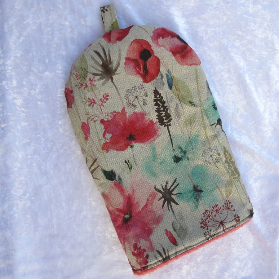 Coffee Cosy.  Wildflower design.  Size small, to fit a 2 cup cafetiere. 
