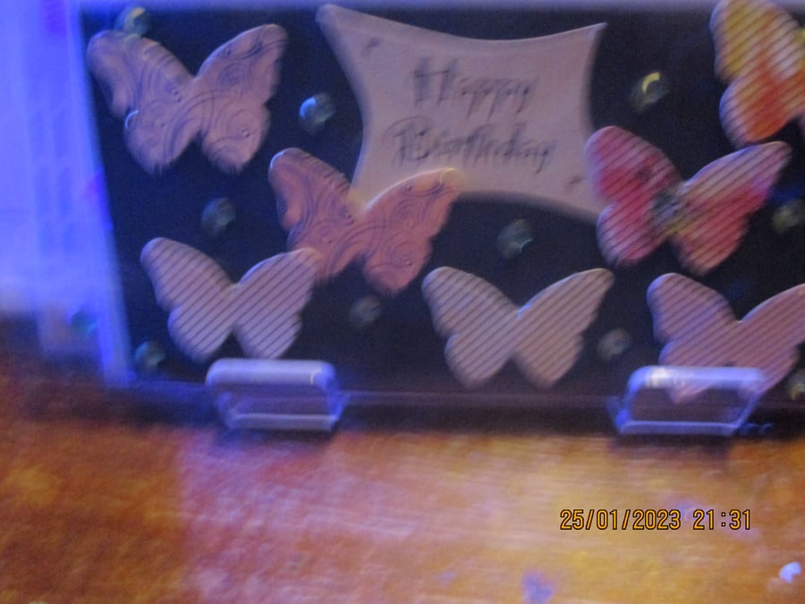 Happy Birthday  Butterflies Small Card