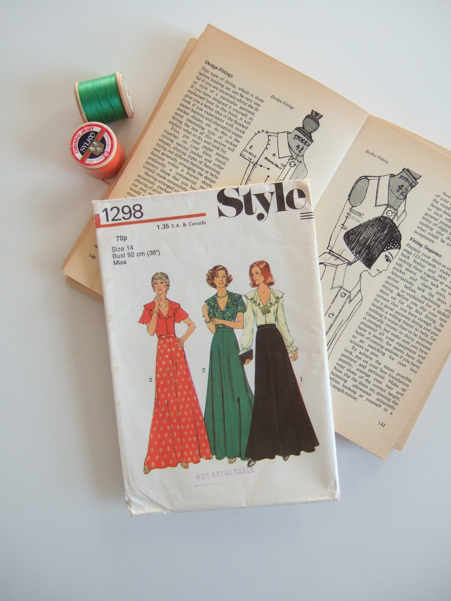 1970’s maxi skirt  vintage sewing or dressmaking pattern