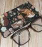 Woodland theme padded glasses pouch 