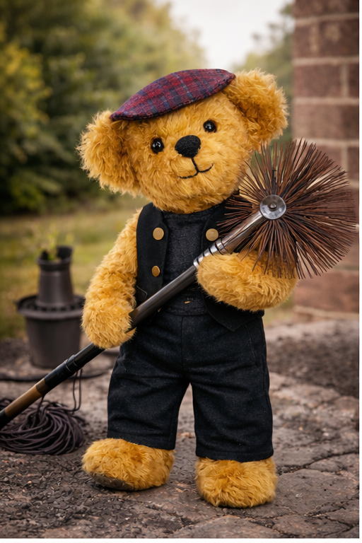 Charlie the Chimney Sweep Handsewn Mohair Teddy Bear