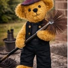 Charlie the Chimney Sweep Handsewn Mohair Teddy Bear