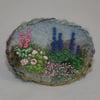 Embroidered Garden Brooch - Herbaceous Border