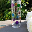 Dotty Fun is a large stained glass effect flower vase.