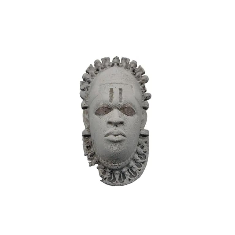 Queen idia festac mask fridgemagnet, benin bronze african mask, nigerian history