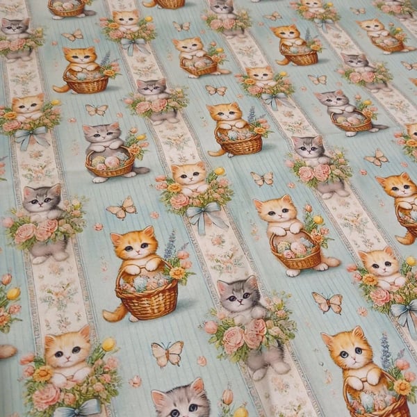 Cats Pattern Fabric 