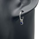 Petite Lapis Lazuli Hoop Earrings 
