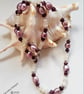 African Ruby, Ethopian Wello Opal & Baroque Pearl Sterling Silver Necklace - Image 5