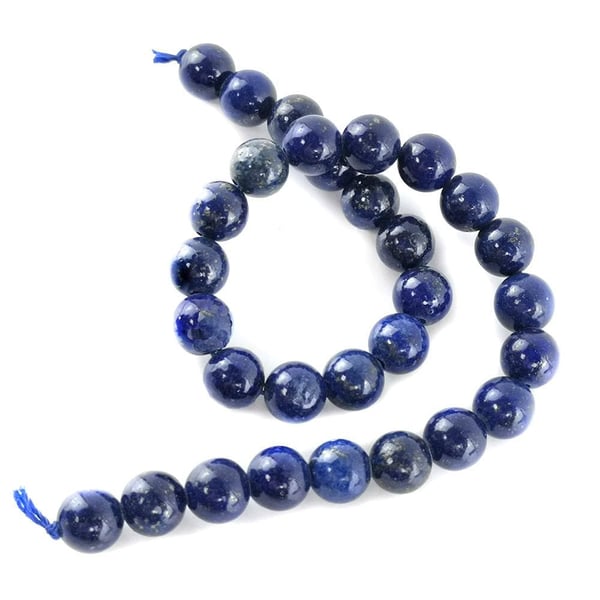 Lapis Lazuli Blue 6mm Smooth Rounds, Dyed, Natural Authentic Gemstone Beads, 1mm