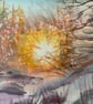 Winter Sun - Hand painted Original - Image 3