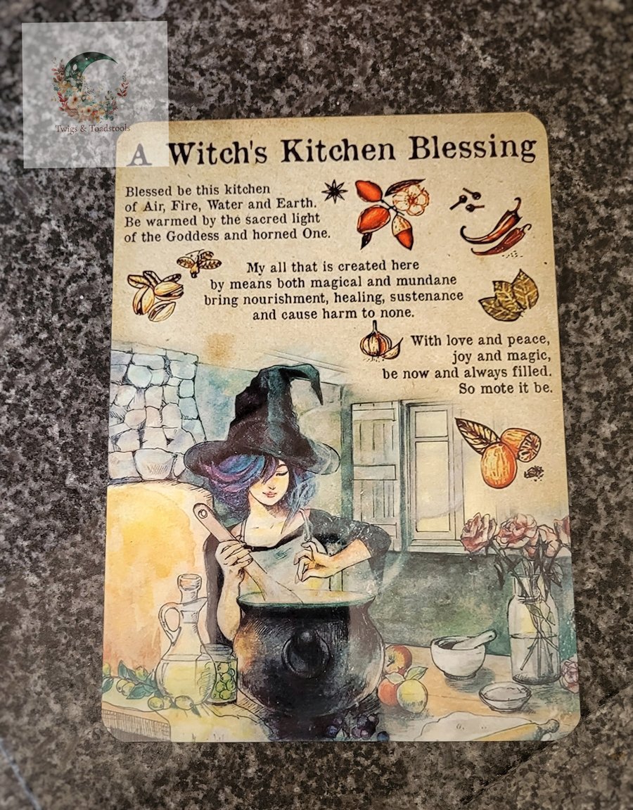 Witch's kitchen blessing metal wall art 