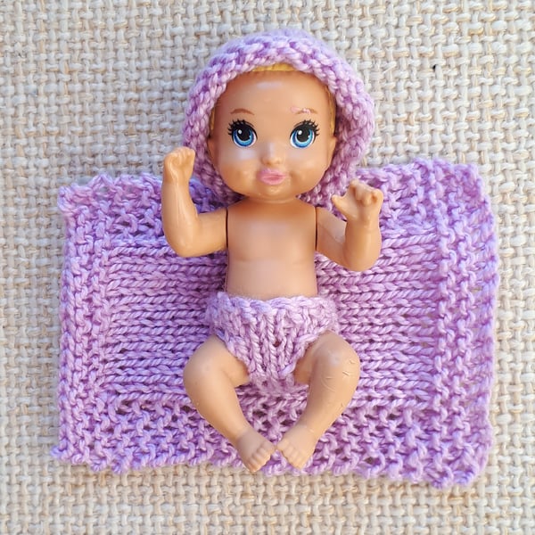 KNITTING PATTERN PDF Little Baby in Lavender