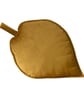 Autumn Velvet Mustard Gold Yellow Leaf Shaped Cushion Fall Decorative Pillow - Image 1