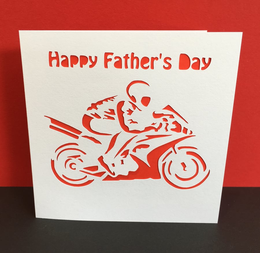 Father's Day Card - Motorbike