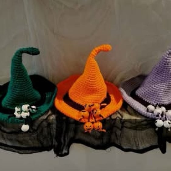 Set of 3 Witch Hats 
