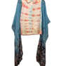     One of a Kind Upcycled Tie Dye Boho Festival Top  Flowing Sleeves one size