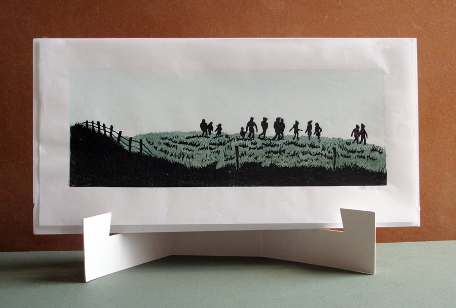 Original multi-block lino print.