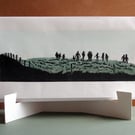 Original multi-block lino print.