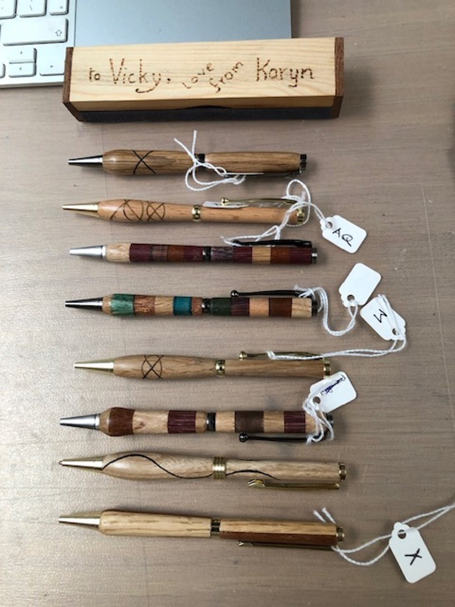 Wooden pens gift set