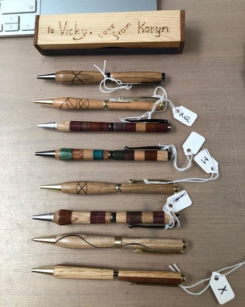 Wooden pens gift set