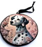 Dalmatian decoupaged log slice wall decoration - Image 4